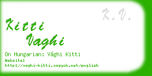 kitti vaghi business card