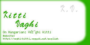 kitti vaghi business card